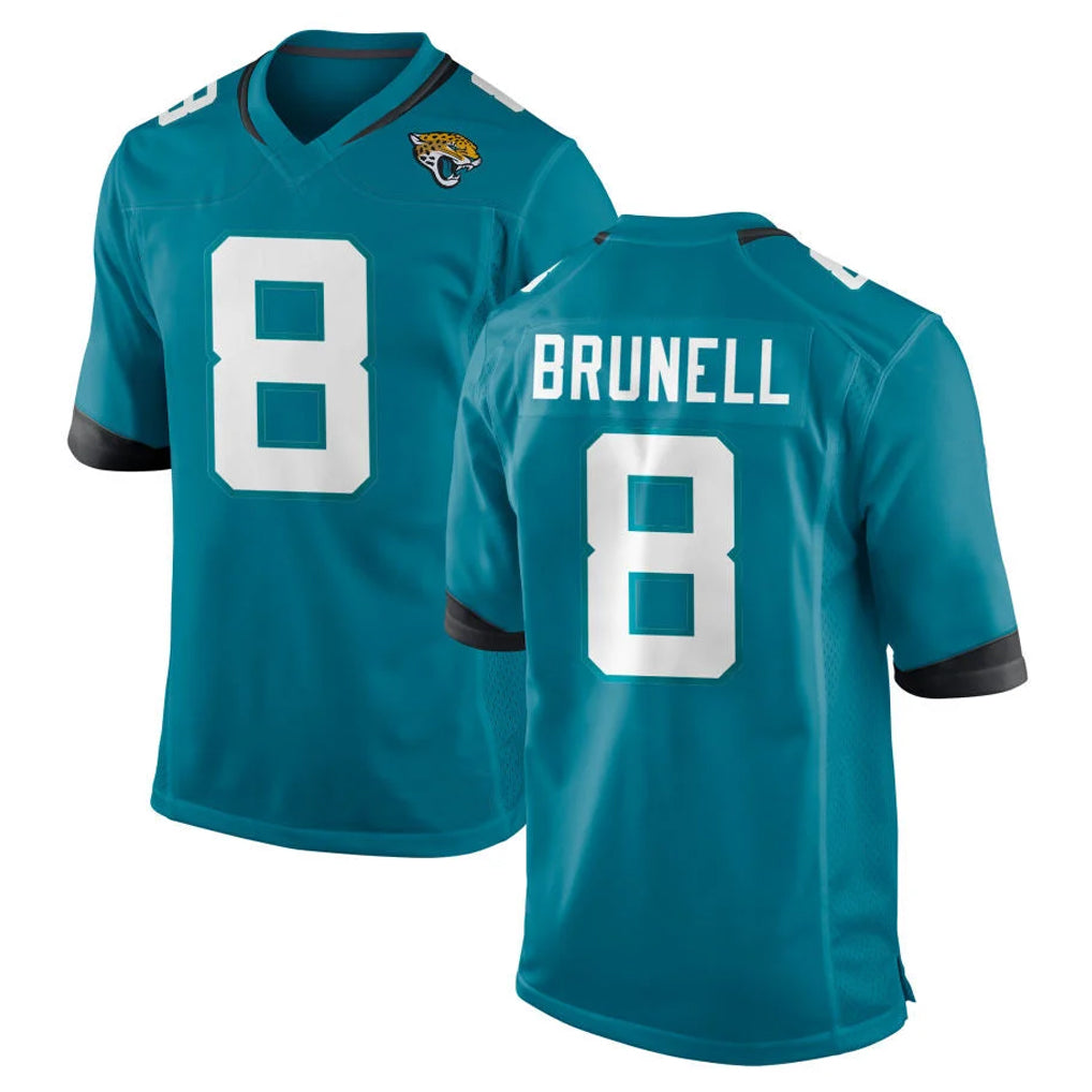 Elroe J.Jaguars #8 Mark Brunell?Player Teal Home Game Stitched Jerseys