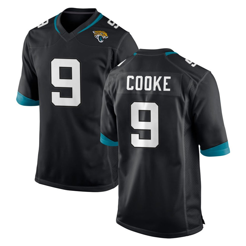 Elroe J.Jaguars #9 Logan Cooke Player Black Home Game Stitched Jerseys