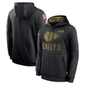 Elroe KC.Chiefs Black Salute to Service Hoodies Limited Game Blank Player Stitched Jerseys