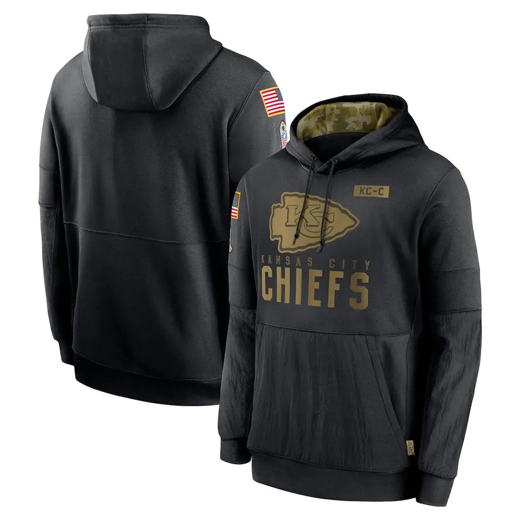 Elroe KC.Chiefs Black Salute to Service Hoodies Limited Game Blank Player Stitched Jerseys
