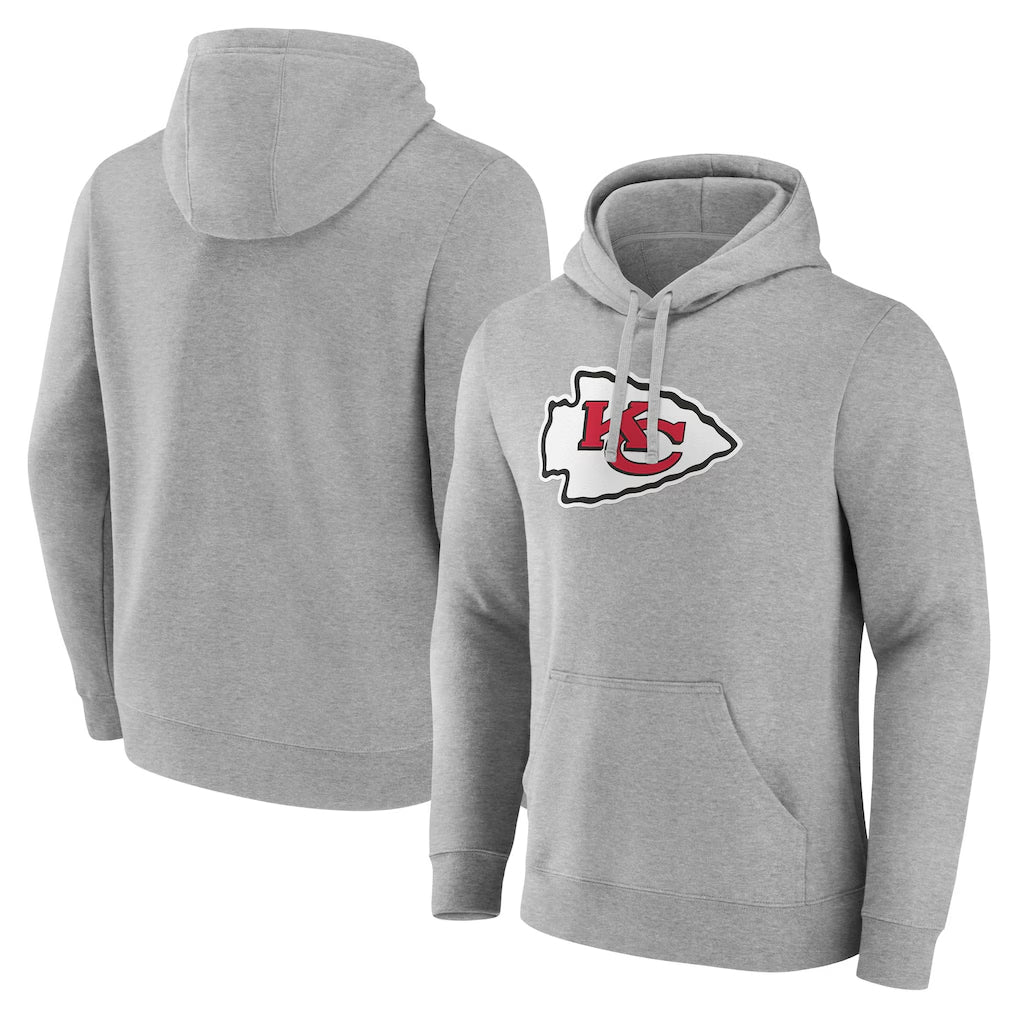 Elroe KC.Chiefs Gray Pullover Hoodies Limited Blank Player Stitched Jerseys