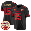 Elroe KC.Chiefs #15 Patrick Mahomes Player Black Limited Vapor F.U.S.E. Home Game Stitched Jerseys