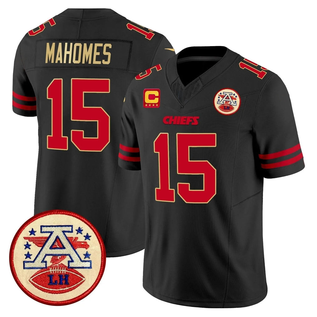 Elroe KC.Chiefs #15 Patrick Mahomes Player Black Limited Vapor F.U.S.E. Home Game Stitched Jerseys