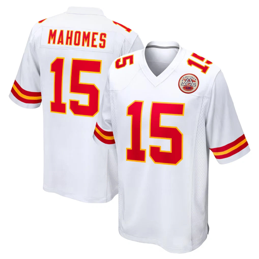 Elroe KC.Chiefs #15 Patrick Mahomes Player White Home Game Stitched Jerseys