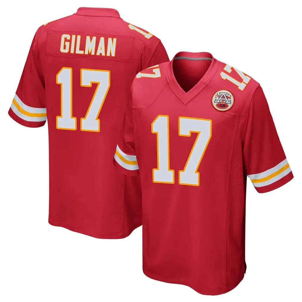 Elroe KC.Chiefs #17 Alohi Gilman Player Red Home Game Stitched Jerseys