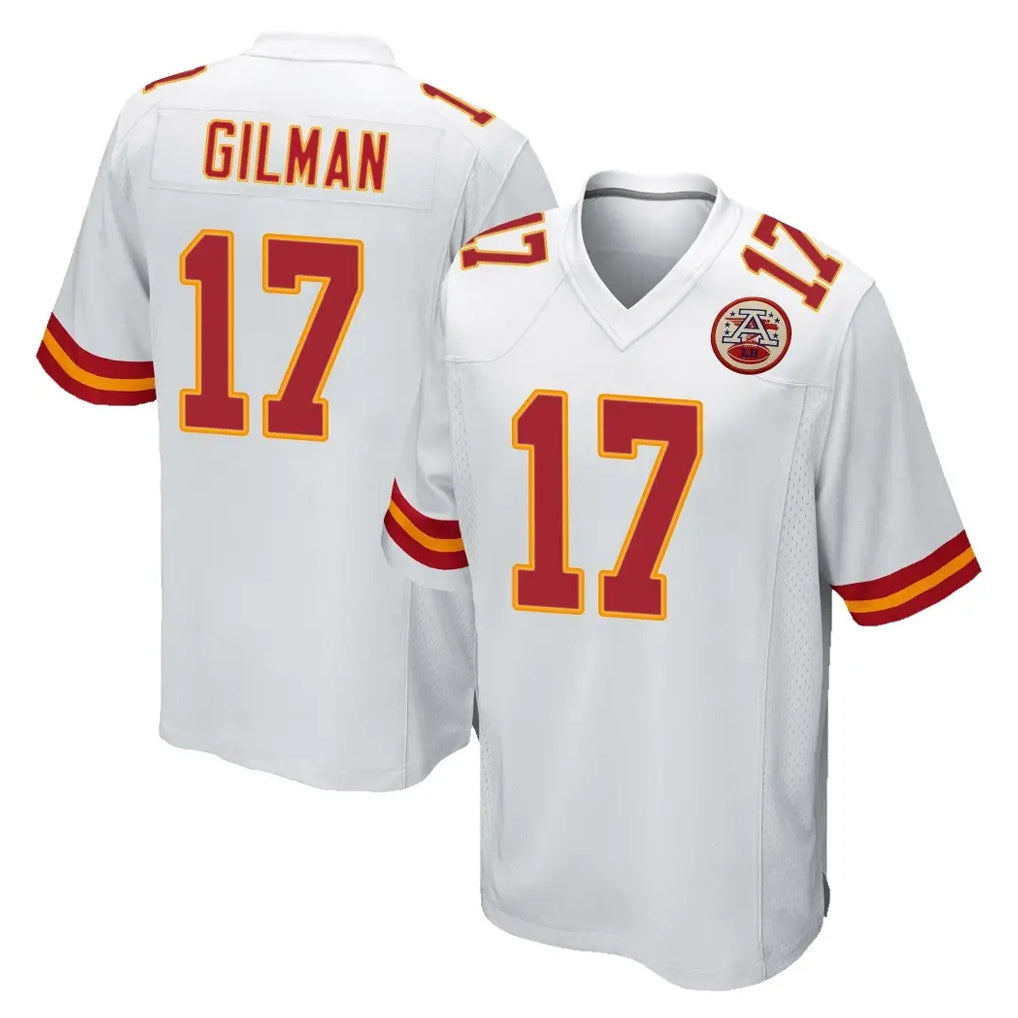 Elroe KC.Chiefs #17 Alohi Gilman Player White Home Game Stitched Jerseys