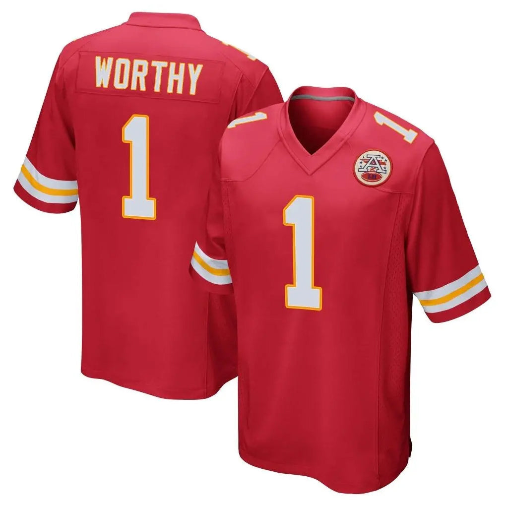 Elroe KC.Chiefs #1 Xavier Worthy Player Red Home Game Stitched Jerseys