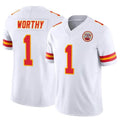 Elroe KC.Chiefs #1 Xavier Worthy Player White Vapor F.U.S.E. Limited Stitched Jerseys