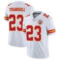 Elroe KC.Chiefs #23 Drue Tranquill Player White Limited Vapor Untouchable Home Game Stitched Jerseys