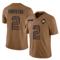 Elroe KC.Chiefs #2 Tyquan Thornton Player Brown Salute To Service Limited Stitched Jerseys