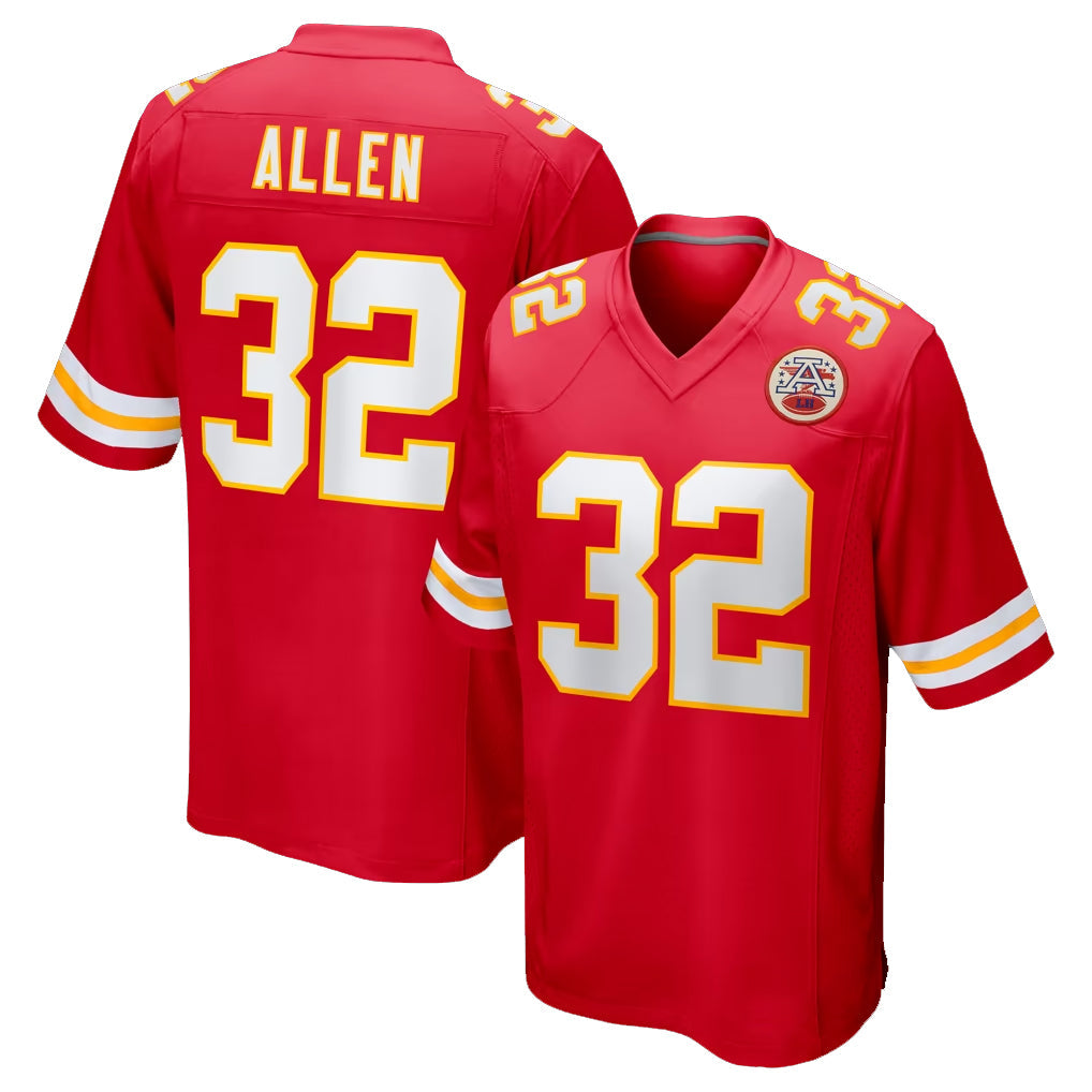 Elroe KC.Chiefs #32 Marcus Allen Player Red Home Game Stitched Jerseys