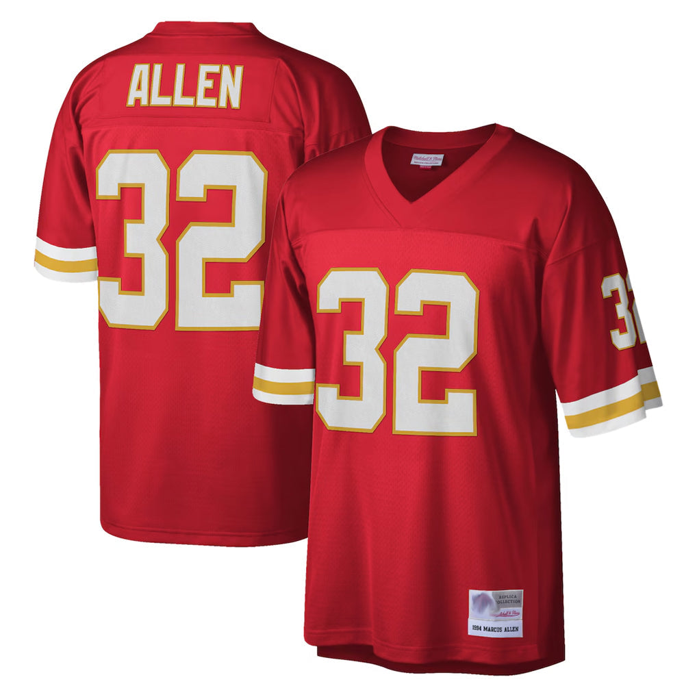 Elroe KC.Chiefs #32 Marcus Allen Player Red Mitchell & Ness Legacy Replica Stitched Jerseys