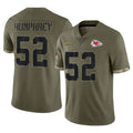 Elroe KC.Chiefs #52 Creed Humphrey Player Olive Salute To Service Limited Stitched Jerseys