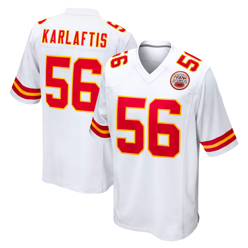 Elroe KC.Chiefs #56 George Karlaftis Player White Home Game Stitched Jerseys
