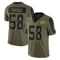 Elroe KC.Chiefs #58 Derrick Thomas Player Olive Salute To Service Limited Game Stitched Jerseys