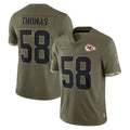 Elroe KC.Chiefs #58 Derrick Thomas Player Olive Salute To Service Limited Stitched Jerseys