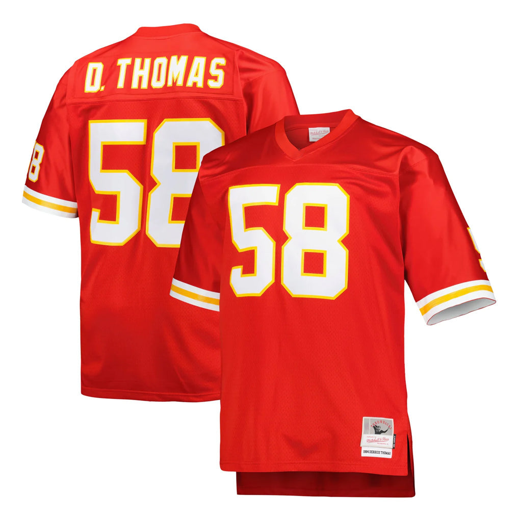 Elroe KC.Chiefs #58 Derrick Thomas Player Red Mitchell & Ness 1994 Throwback Retired Stitched Jerseys