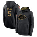 Elroe KC.Chiefs #5 Mansoor Delane Player Black Salute to Service Hoodies Limited Game Stitched Jerseys
