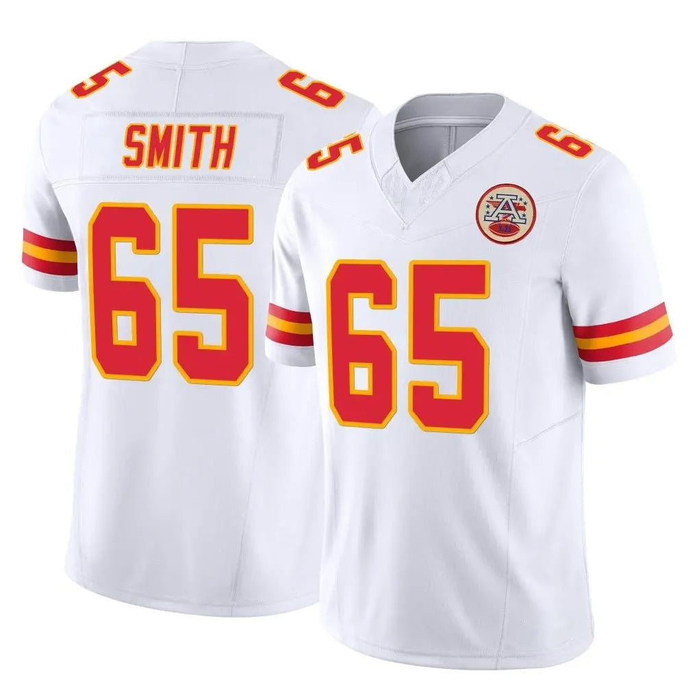 Elroe KC.Chiefs #65 Trey Smith Player White Limited Vapor F.U.S.E. Home Game Stitched Jerseys