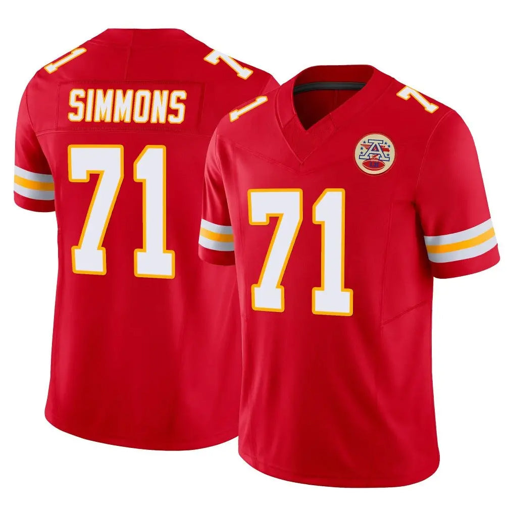 Elroe KC.Chiefs #71 Josh Simmons Player Red Limited Vapor F.U.S.E. Home Game Stitched Jerseys