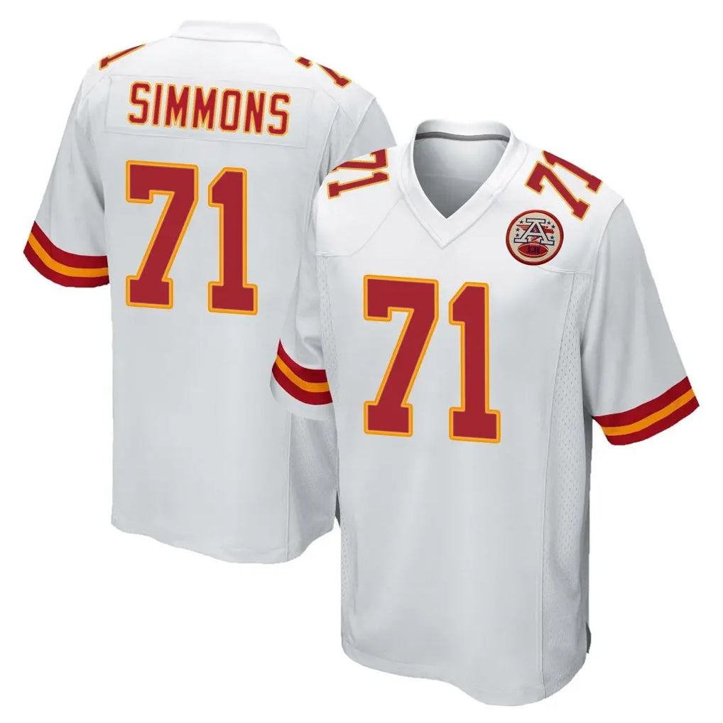 Elroe KC.Chiefs #71 Josh Simmons Player White Home Game Stitched Jerseys