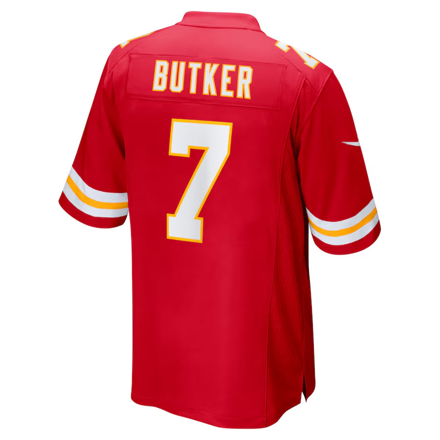 Elroe KC.Chiefs #7 Harrison Butker Player Red Home Game Stitched Jerseys