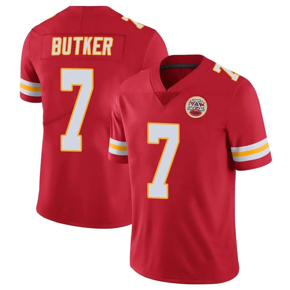 Elroe KC.Chiefs #7 Harrison Butker Player Red Limited Vapor Untouchable Home Game Stitched Jerseys