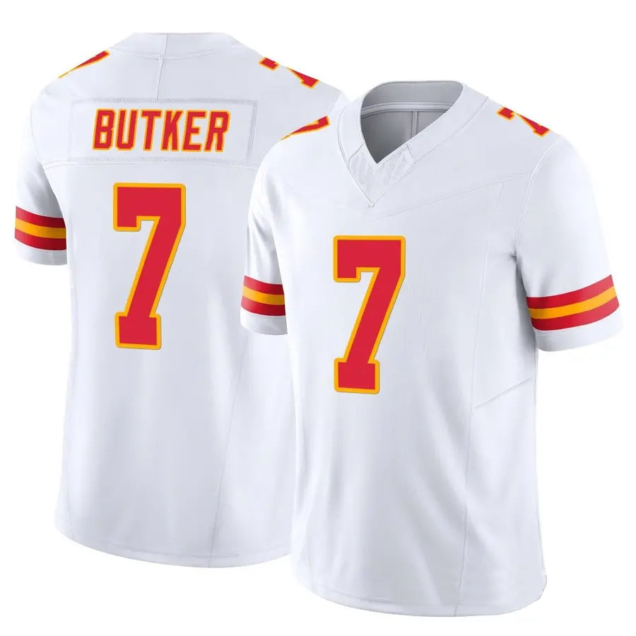 Elroe KC.Chiefs #7 Harrison Butker Player White Vapor F.U.S.E. Limited Stitched Jerseys