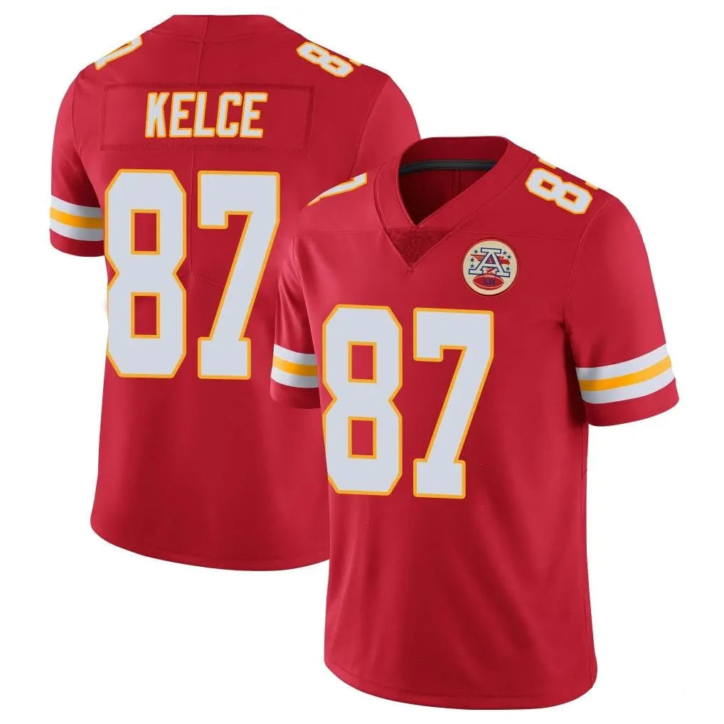 Elroe KC.Chiefs #87 Travis Kelce Player Red Limited Vapor Untouchable Home Game Stitched Jerseys