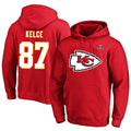 Elroe KC.Chiefs #87 Travis Kelce Player Red Pullover Hoodies Stitched Jerseys