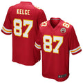 Elroe KC.Chiefs #87 Travis Kelce Player Red Team Color Game Stitched Jerseys