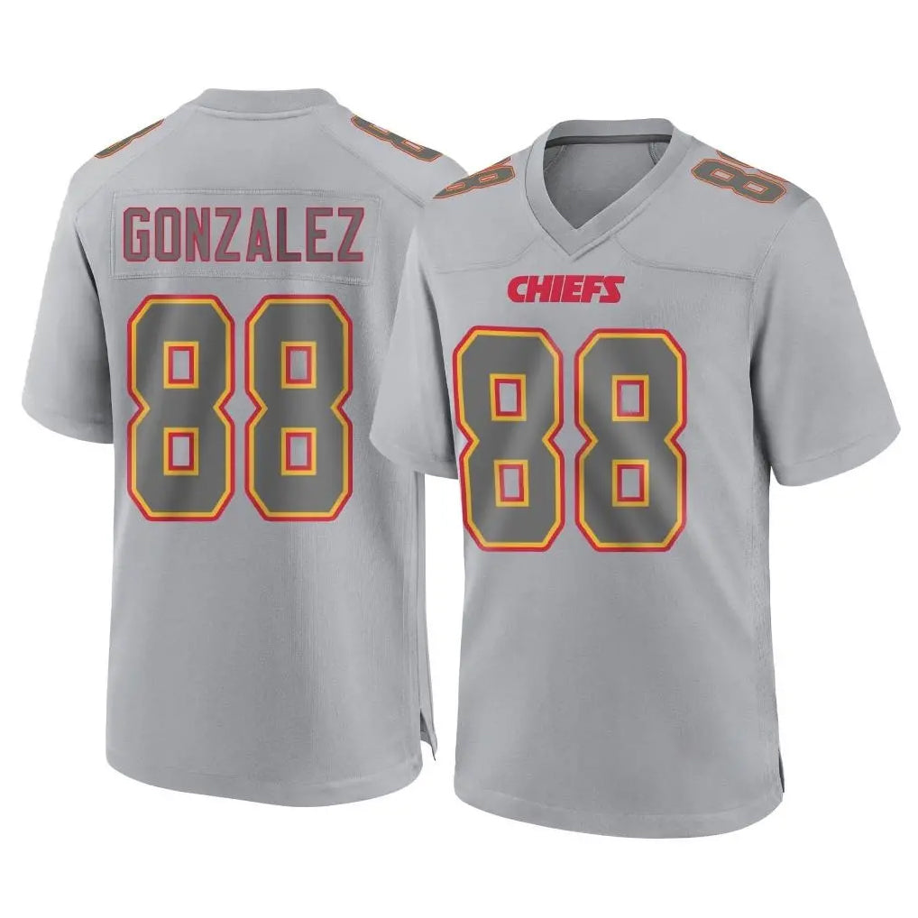Elroe KC.Chiefs #88 Tony Gonzalez Player Gray Atmosphere Fashion Game Stitched Jerseys