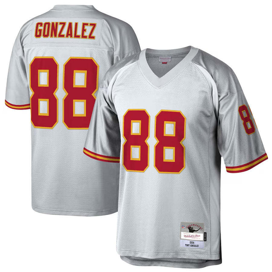 Elroe KC.Chiefs #88 Tony Gonzalez Player Mitchell & Ness Platinum Legacy Football Jerseys