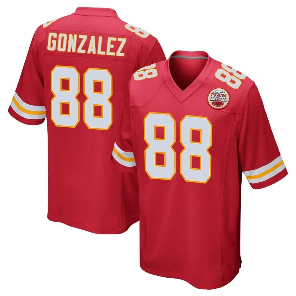 Elroe KC.Chiefs #88 Tony Gonzalez Player Red Home Game Stitched Jerseys