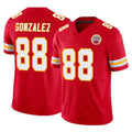 Elroe KC.Chiefs #88 Tony Gonzalez Player Red Limited Vapor F.U.S.E. Home Game Stitched Jerseys
