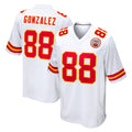 Elroe KC.Chiefs #88 Tony Gonzalez Player White Home Game Stitched Jerseys