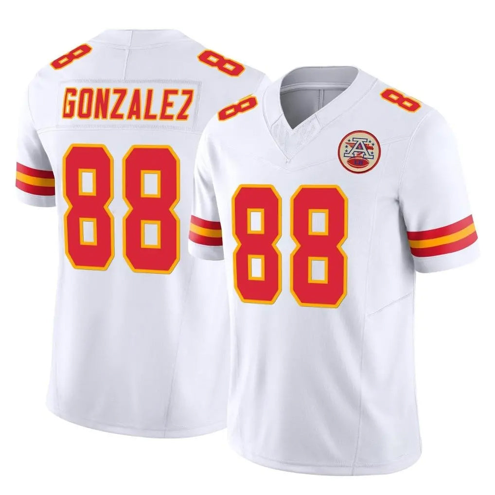 Elroe KC.Chiefs #88 Tony Gonzalez Player White Limited Vapor F.U.S.E. Home Game Stitched Jerseys