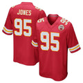 Elroe KC.Chiefs #95 Chris Jones Player Red Home Game Stitched Jerseys