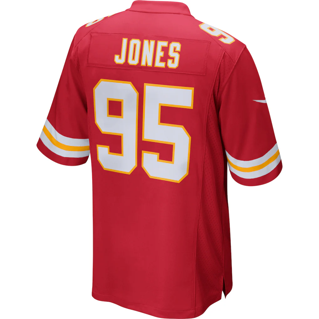 Elroe KC.Chiefs #95 Chris Jones Red Game Stitched Jerseys