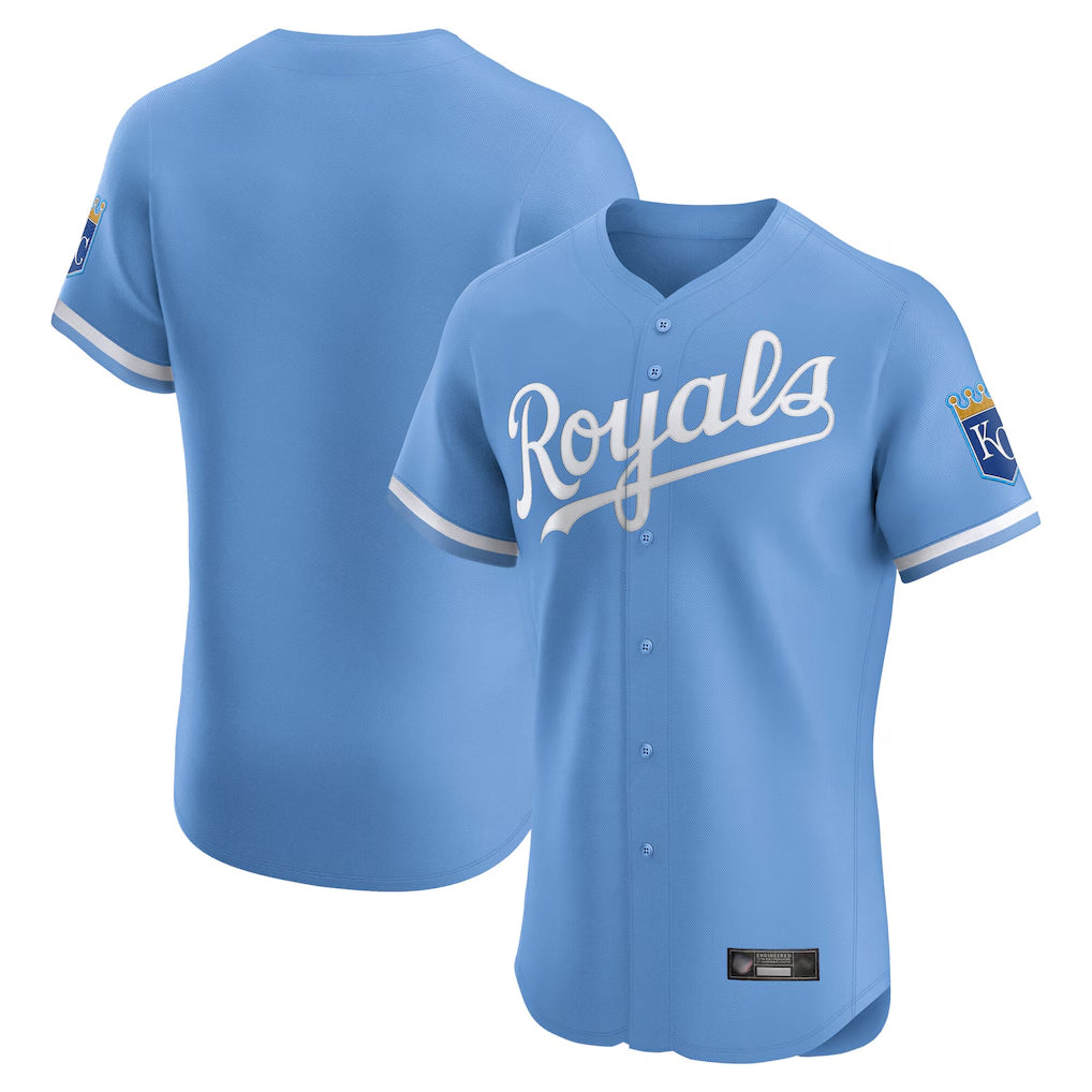 Elroe KC.Royals Light Blue Alt Limited Elite Blank Player Stitched Jerseys