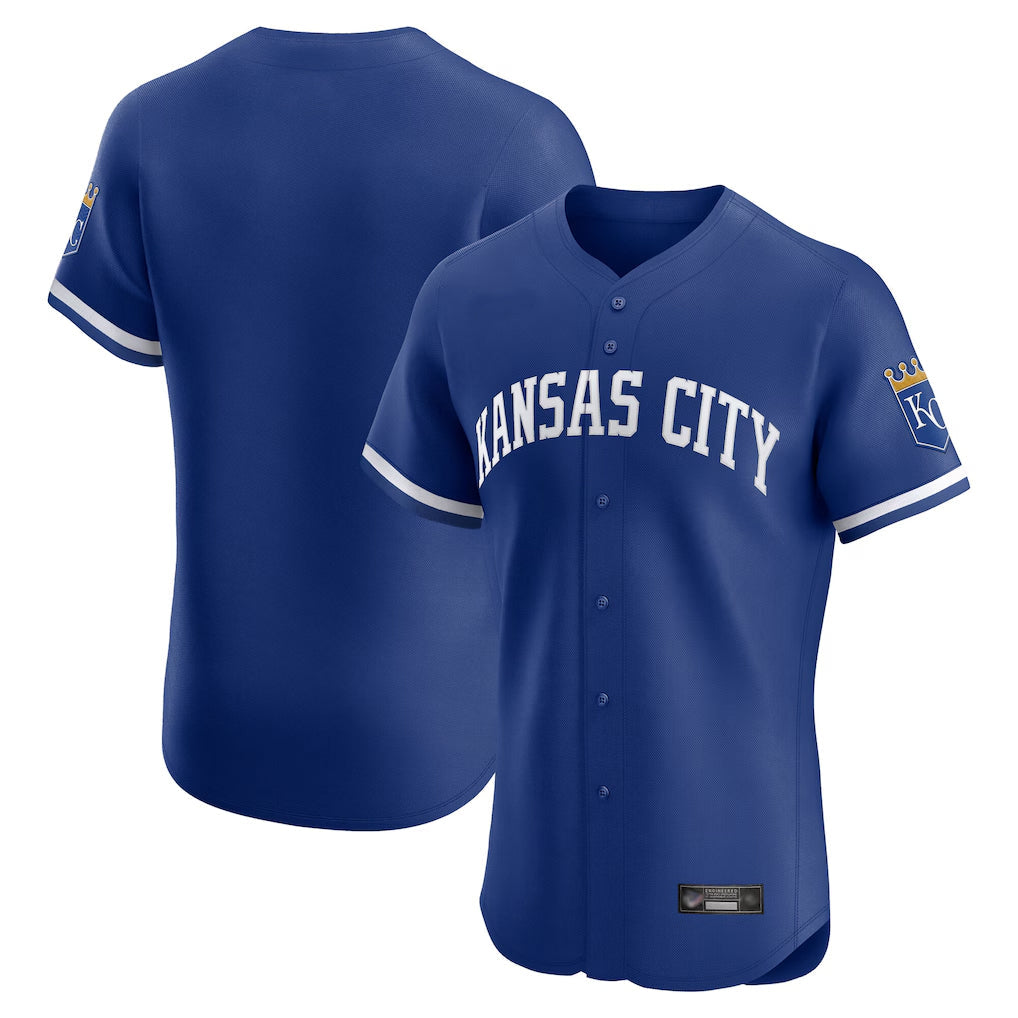 Elroe KC.Royals Royal Limited Elite Home Blank Player Stitched Jerseys