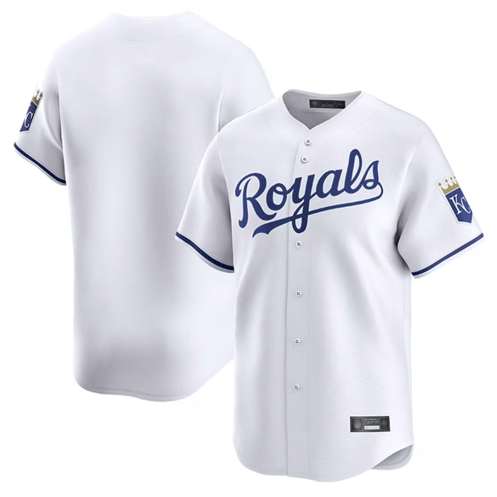 Elroe KC.Royals White Alt Limited Home Blank Player Stitched Jerseys