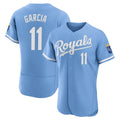 Elroe KC.Royals #11 Maikel Garcia Player Light Blue Alt Limited Elite Home Stitched Jerseys