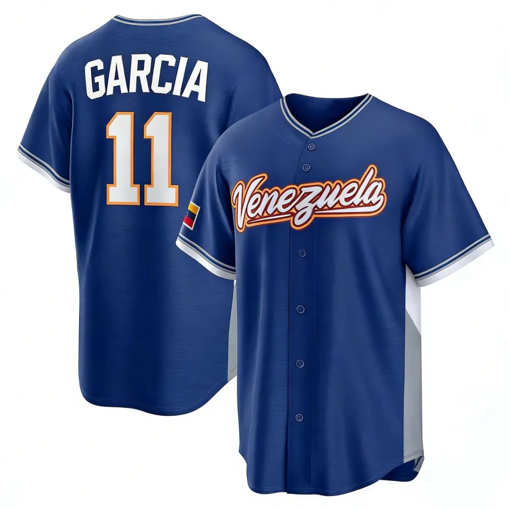 Elroe KC.Royals #11 Maikel Garcia Player Navy 2026 World Classic Home Stitched Jerseys