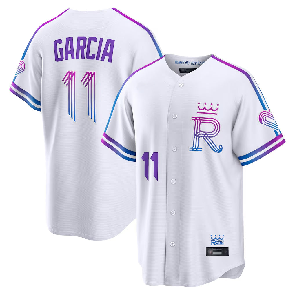 Elroe KC.Royals #11 Maikel Garcia Player White 2026 City Connect Limited Home Stitched Jerseys