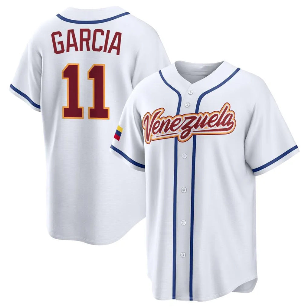 Elroe KC.Royals #11 Maikel Garcia Player White 2026 World Classic Home Stitched Jerseys