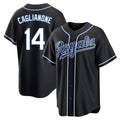 Elroe KC.Royals #14 Jac Caglianone Player Black Carbon Fashion Home Game Stitched Jerseys