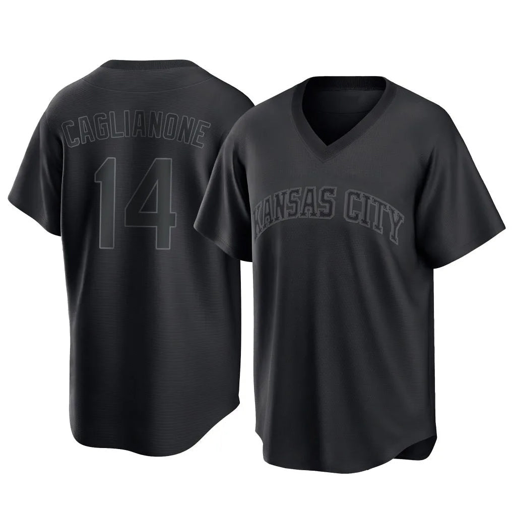 Elroe KC.Royals #14 Jac Caglianone Player Black Fashion Game Stitched Jerseys