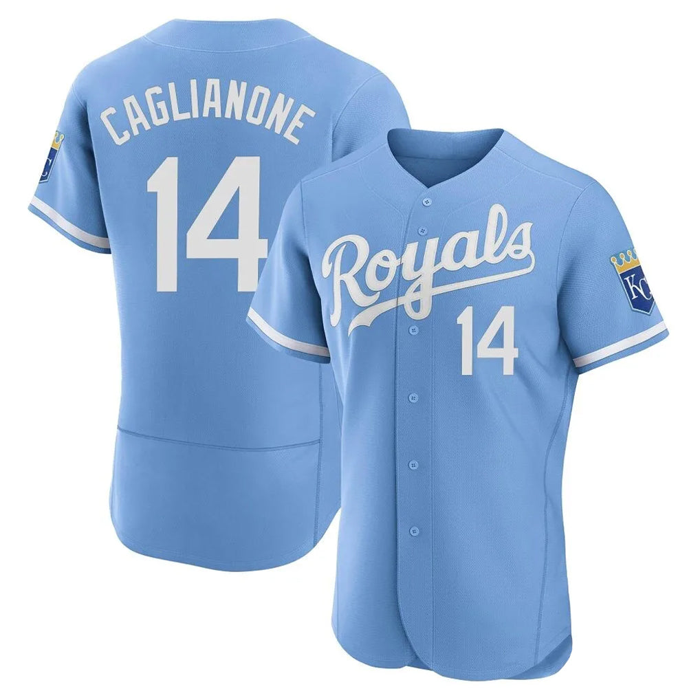 Elroe KC.Royals #14 Jac Caglianone Player Light Blue Alt Limited Elite Home Stitched Jerseys