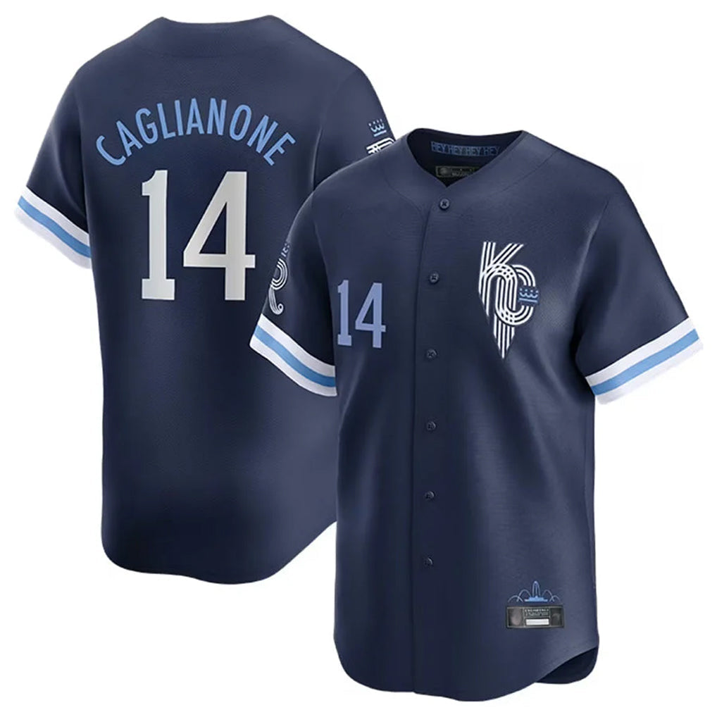Elroe KC.Royals #14 Jac Caglianone Player Navy City Connect Limited Home Stitched Jerseys